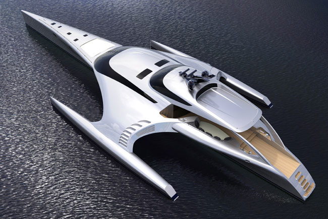 adastra trimaran super yacht 1