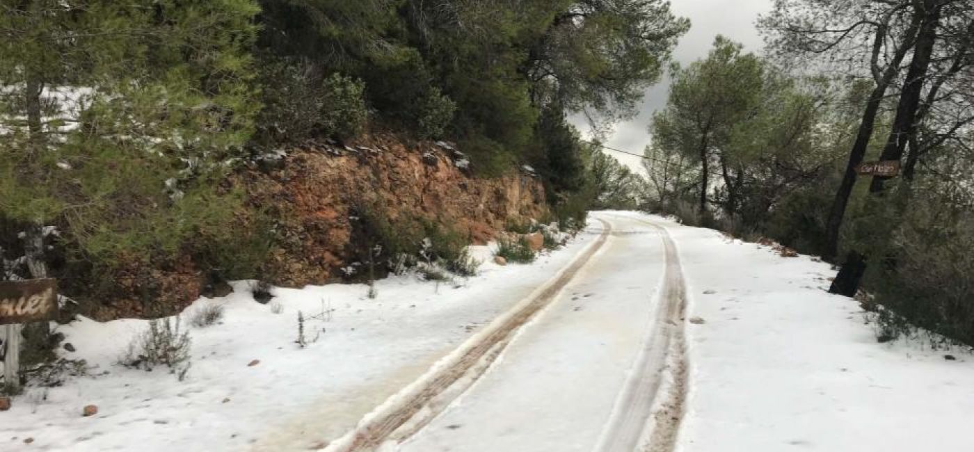 La nieve llega a la isla de Ibiza
