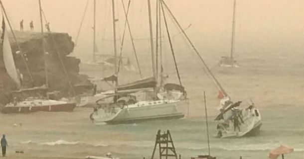 Un fuerte temporal, que remite hoy, provoca el caos en Ibiza